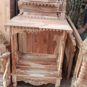 Carved Workshop Cabinet Wooden Singhasan