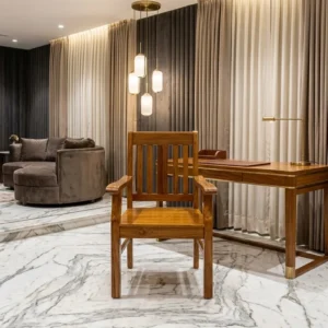 Classic Slatted Back Wooden Dining Chair