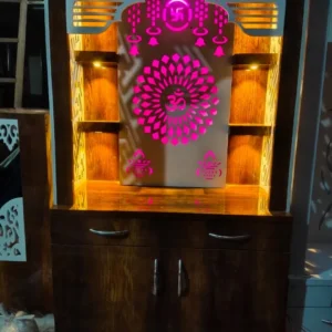 Coloured Om Panel Ply Singhasan