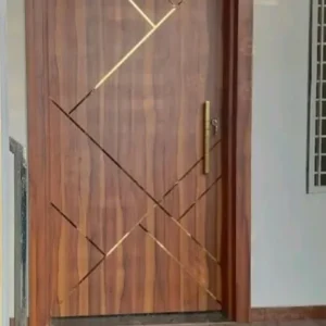 Cross Line Golden Profile Ply Door Design