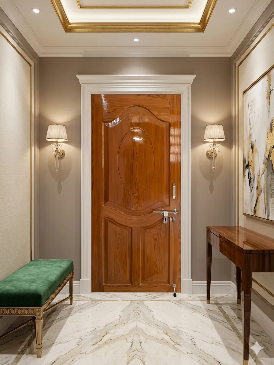 Curved Raised Panel Wooden Door Design - Image 2