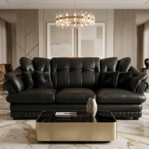 Cushioned Rolled Arm Upholstered Sofa