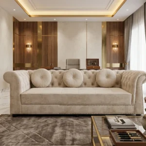 Cylindrical Cushion Upholstered Sofa