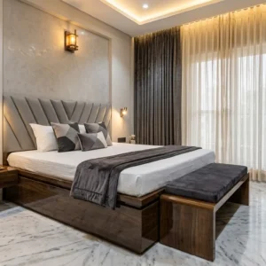 Diagonal Headboard Ply Bed
