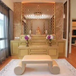 Golden Lattice Front Ply Singhasan