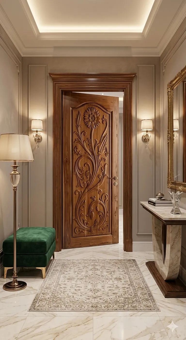 Custom premium wooden entrance door