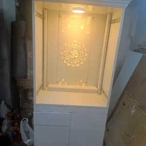 Light Sunburst Cabinet Ply Singhasan