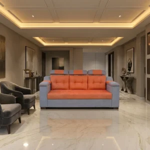 Low Back Block Upholstered Sofa
