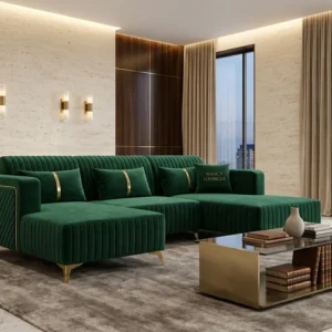 Low Profile Sectional Upholstered Sofa