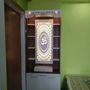 Narrow Om Shelf Ply Singhasan