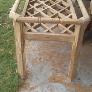 Open Lattice Frame Wooden Centre Table