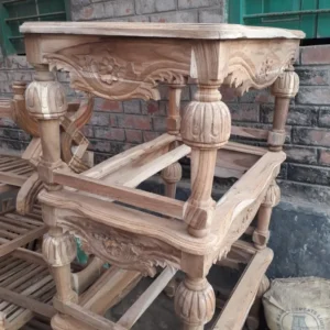 Ornate Fluted Leg Wooden Centre Table