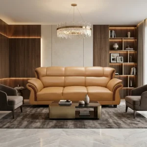 Panel Cushion Lounge Upholstered Sofa