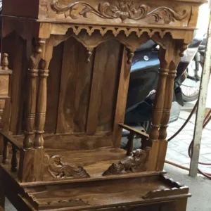 Scrolled Workshop Frame Wooden Singhasan