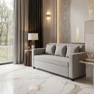 Straight Arm Compact Upholstered Sofa