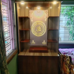 Sunburst Om Panel Ply Singhasan