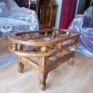 Sweeping Leg Rectangular Wooden Centre Table