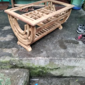 Sweeping Leg Workshop Wooden Centre Table