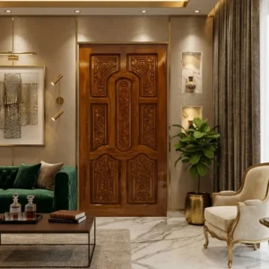 Tall Raised Panel Wooden Door Design