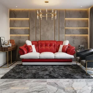 Tufted Contrast Upholstered Sofa