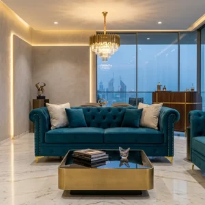 Tufted Lounge Suite Upholstered Sofa