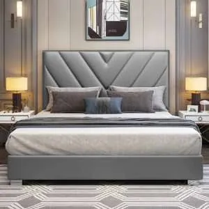 V Panel Headboard Ply Bed